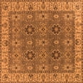 thumbnail image 1 of Ahgly Company Indoor Square Oriental Orange Industrial Area Rugs, 6' Square, 1 of 4