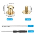 thumbnail image 2 of Uxcell 30 Set 8*7.5*6mm Spikes for Clothes Screw Flat Head Spikes Rivets Metal Light Gold, 2 of 6