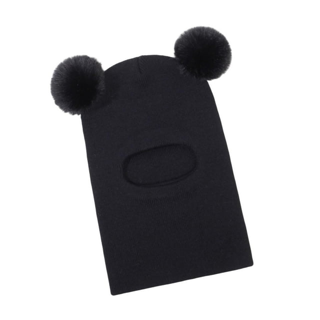 Gorro De Invierno Para Bebé, Gorro De Esquí, Unisex, Moderno, Calentador De Cuello, Gorro Para Niños, Bufanda, Color Negro