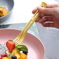 thumbnail image 3 of Hariumiu Colorful Cutlery Set 3pcs/set Japan Style Foldable Cutlery Set Plastic Cutter Fork Spoon Student Dinnerware Set for Home School Camps, 3 of 8