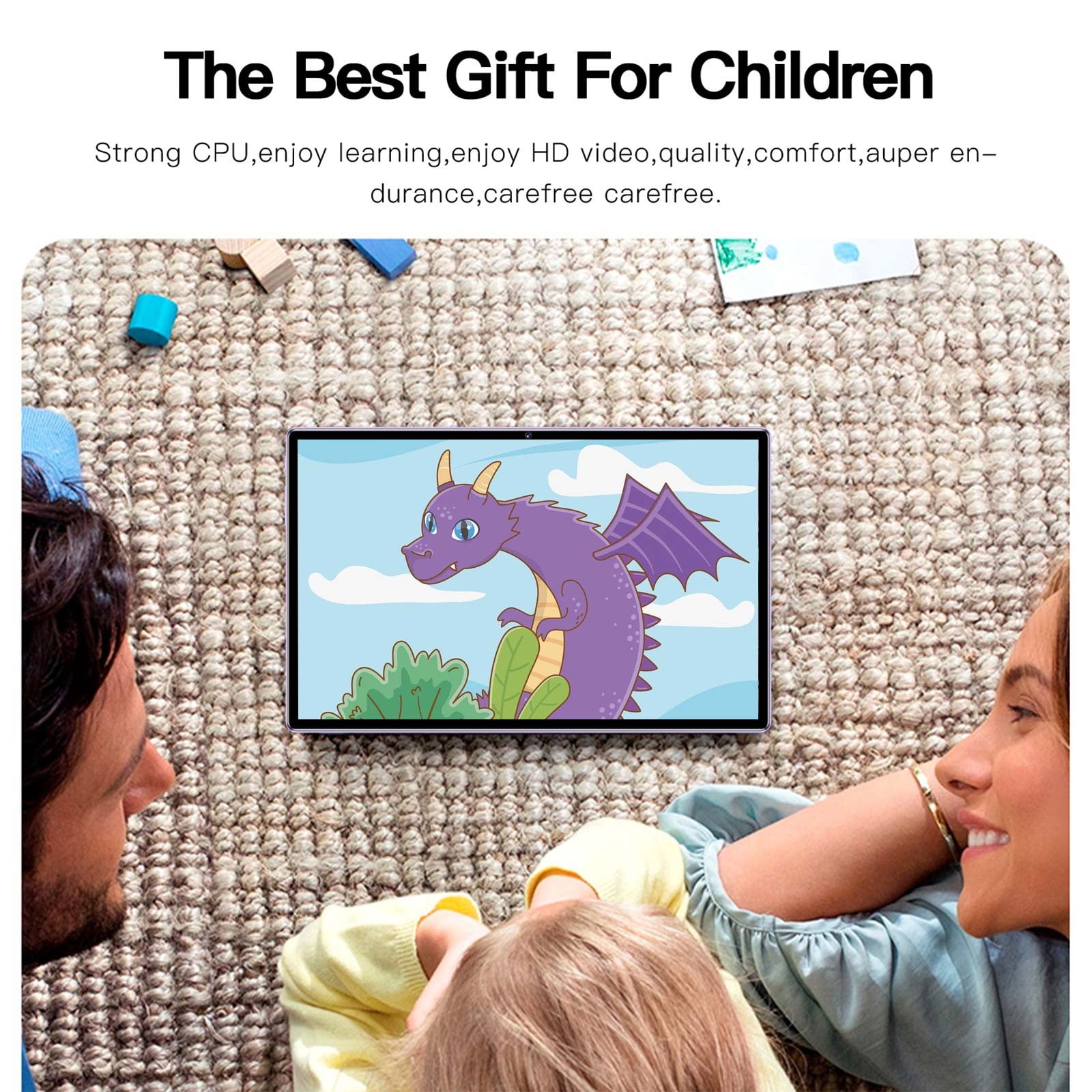 CVLNCYCLING Clearance Kids Tablets Ages 6-12,Android Tablet 10.1 Inch Touchscreen 1280x800 IPS Full HD Display 5G Wifi Tablet Real Configuration 4GB RAM+32GB ROM And 256GB Expand Memory GPS Bluetooth