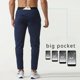 thumbnail image 2 of Pantalones de chándal de lana para hombre, pantalones informales para gimnasio al aire libre, Fitness, cintura trasera, bolsillo, entrenamiento, correr, pantalones deportivos, ropa para correr, 2 of 5