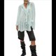 thumbnail image 1 of Cárdigan de Encaje con Volantes y Cuello en V para Mujer, Estilo Francés, con Bufanda, para y Verano Verde L, 1 of 8