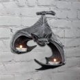 thumbnail image 5 of Halloween Bat-Shaped Candlestick Resin Hanging Garden Statue Sculptures Crafts Candle Holder for Pat, 5 of 5