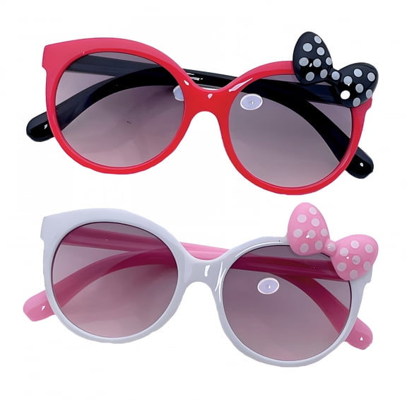 GJX 2Pcs Toddler Sunglasses,Feather-Light Construction Toddler Sunglasses Age 2-4,Cartoon-Inspired Look Kids Sunglasses,UV400 Protection,Style2