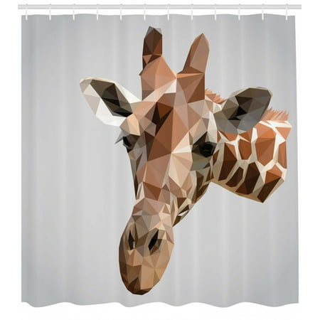 Animal Shower Curtain African Safari Wildlife Creature Digital