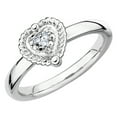 thumbnail image 1 of Heart Ring with Diamond Accent in Sterling Silver, 1 of 4