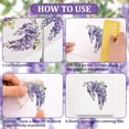 thumbnail image 3 of 6 Sheets Rub On Transfer Sticker, Purple Vine Floral Pattern Decal for DIY Scrapbooking Photo Albums Furniture,15 * 30cm, 3 of 7