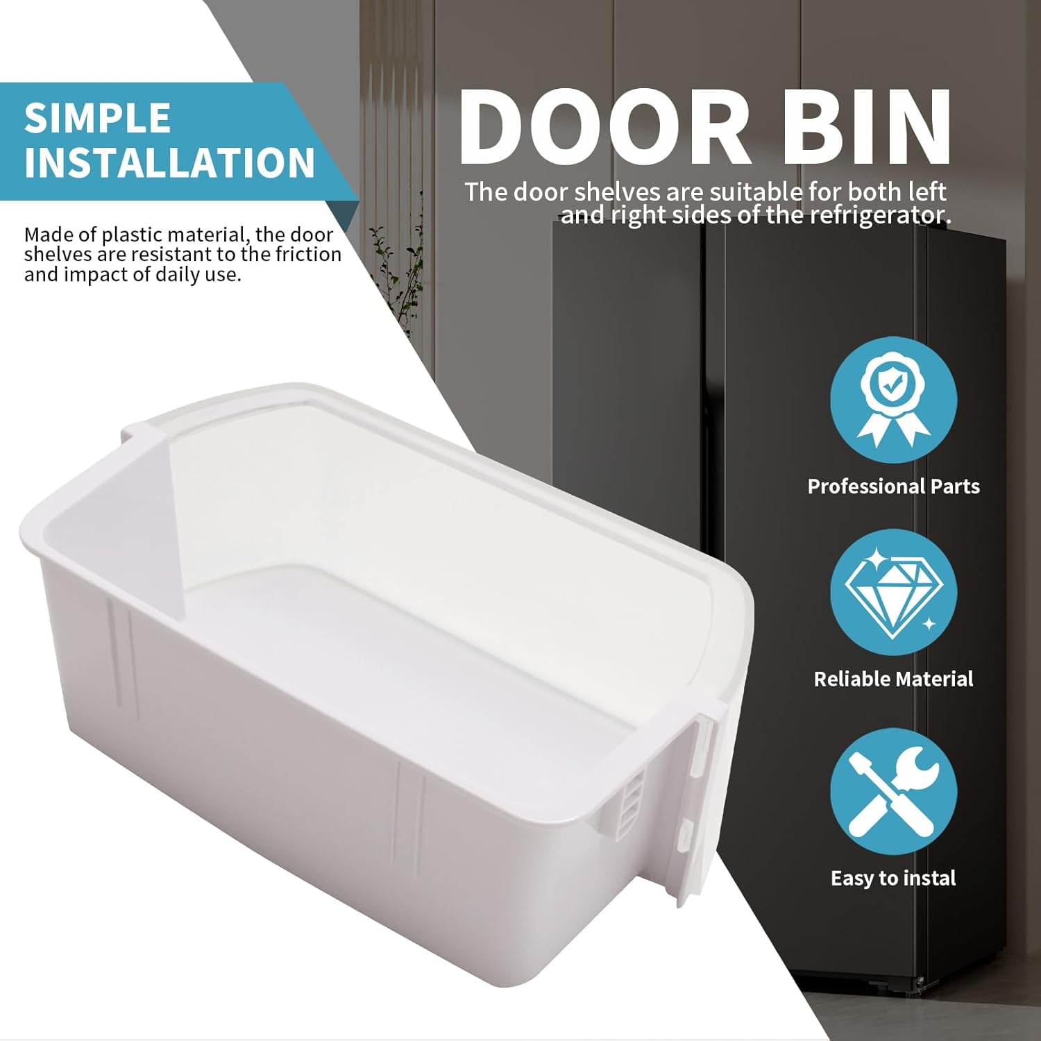 DA97-12935A Door Bin, Replacement for Samsung Refrigerator RF220NCTASP RF220NCTASR RF220NCTABC RF221NCTASP RF221NCTASR RF221NCTABC, Replaces AP5651846