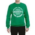 thumbnail image 2 of Wild Bobby, Grandpa Man Myth Legend Funny Dad Uncle Papa Dad Gift, Father's Day, Unisex Crewneck Graphic Sweatshirt, Kelly, 4X-Large, 2 of 4