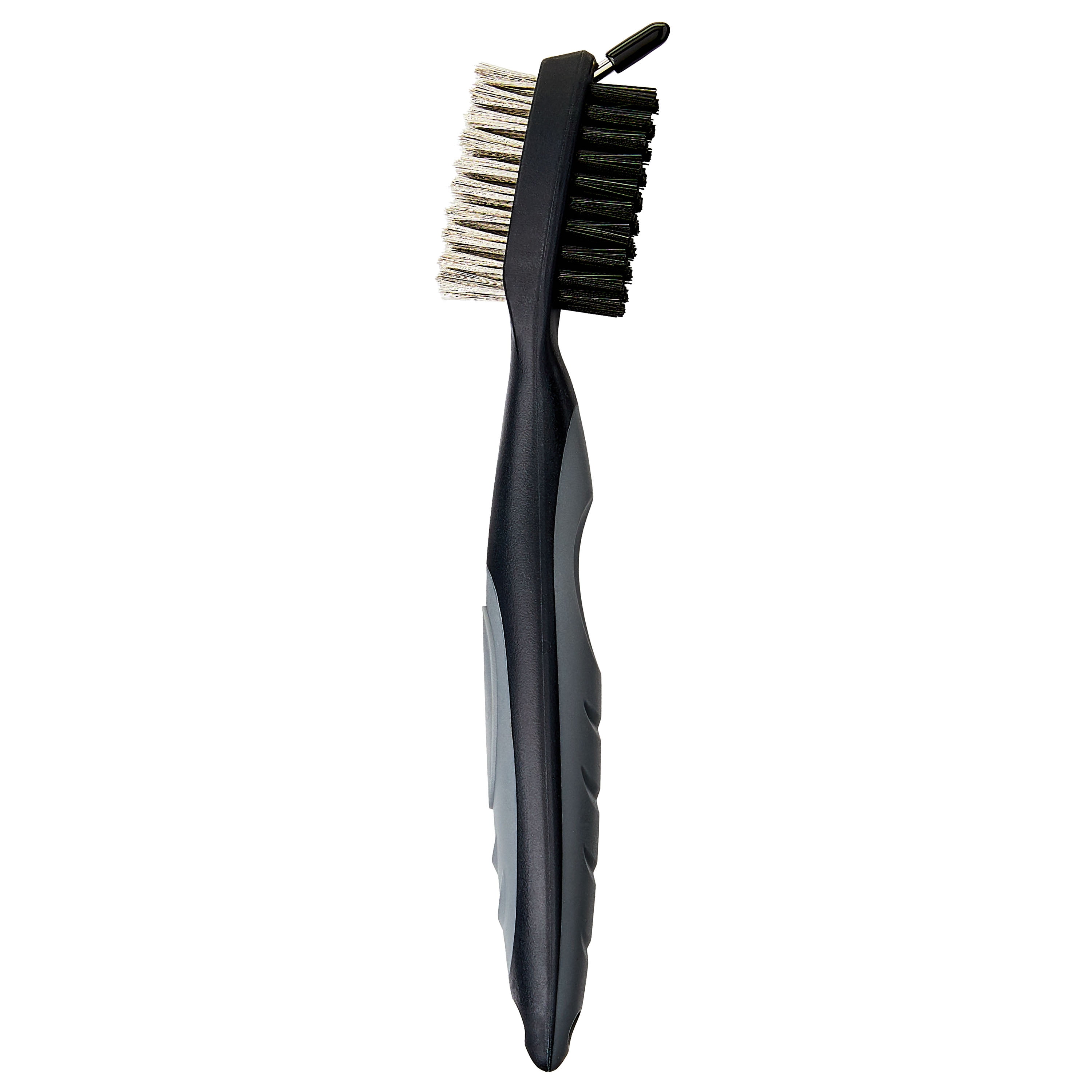 (2 pack) Athletic Works Dual Bristle Golf Club Brush with Retractable Clip – Wire & Nylon Bristles for Golf Club & Groove Cleaning