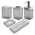 thumbnail image 1 of Conjunto de dispensador de jabón de moda único para baño y lavandería en gris, 1 of 6