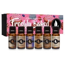 Eternal Essence Oils Freshly Baked Premium Fragrance Oils Set - Scents Including Blueberry Pancakes, Caramel Nut Muffin, Butterscotch Cookie Dough, Cinnabon, Chocolate Fondue, Creamy Nutmeg (6 Pack)