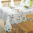 thumbnail image 4 of Spring Summer Tablecloth Rectangle 60 x 102 Inch Wild Eucalyptus Leaves Watercolor Floral Table Cloth, Washable Fabric Table Cover for Dining/Party/Banquet/Indoor/Outdoor, Green, 4 of 7