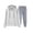 Gray, variant on Admvng 2 Piece Sets for Men Casual Drawstring Pullover Hooded Sports Solid Pocket Sweatshirt Set, Size M-3XL