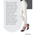 thumbnail image 7 of MeMoi Women's Zipper Ankle Jean Leggings - Womens - Female (Large/X-Large, Winter White), 7 of 7