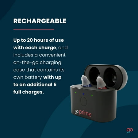 Go Hearing - Go Prime OTC Hearing Aids - Black
