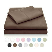 MALOUF Double Brushed Microfiber Super Soft Luxury Bed Sheet Set - Wrinkle Resistant - RV/Short Queen Size - Chocolate
