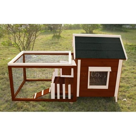 Advantek White Picket Fence Rabbit Hutch
