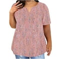 thumbnail image 1 of Birdeem Blouses pour Femmes T-Shirt à Manches Courtes Imprimé Décontracté Col Rond Ample, 1 of 9