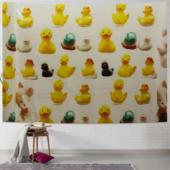 Patifu Rubber Ducks Tapestry Wall Hanging Unique Style Graphic Tapestries Home Wall Decor Art for Living Room Bedroom Apartment Farmhouse Dorm Tapestry Home Decor 40x30inch