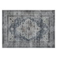 thumbnail image 2 of Washable Skid-Resistant Area Rug Geometric Navy/Cream 8' x 11', 2 of 9