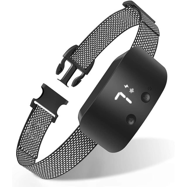 Bark Collar for Dogs,Rechargeable Anti Barking Training Collar with 7 Adjustable Sensitivity , Intensity Beep Vibration for Small Medium Large Dogs (Black)