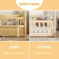 thumbnail image 5 of Bellemave Twin Size Floor House Bed Frame with Fence Guardrails Playhouse Twin Bed Frame Montessori Floor Bed (Twin, Natural), 5 of 10