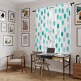 thumbnail image 6 of Teal Ombre Polka Dot Kitchen Curtain for Berdoom Living Room Cafe 72 Inch Length, Watercolor Modern Minimalist Tiers Curtains Light Filtering Drapes Rod Pocket Window Treatment 2 Panels 52"Wx72"L, 6 of 9