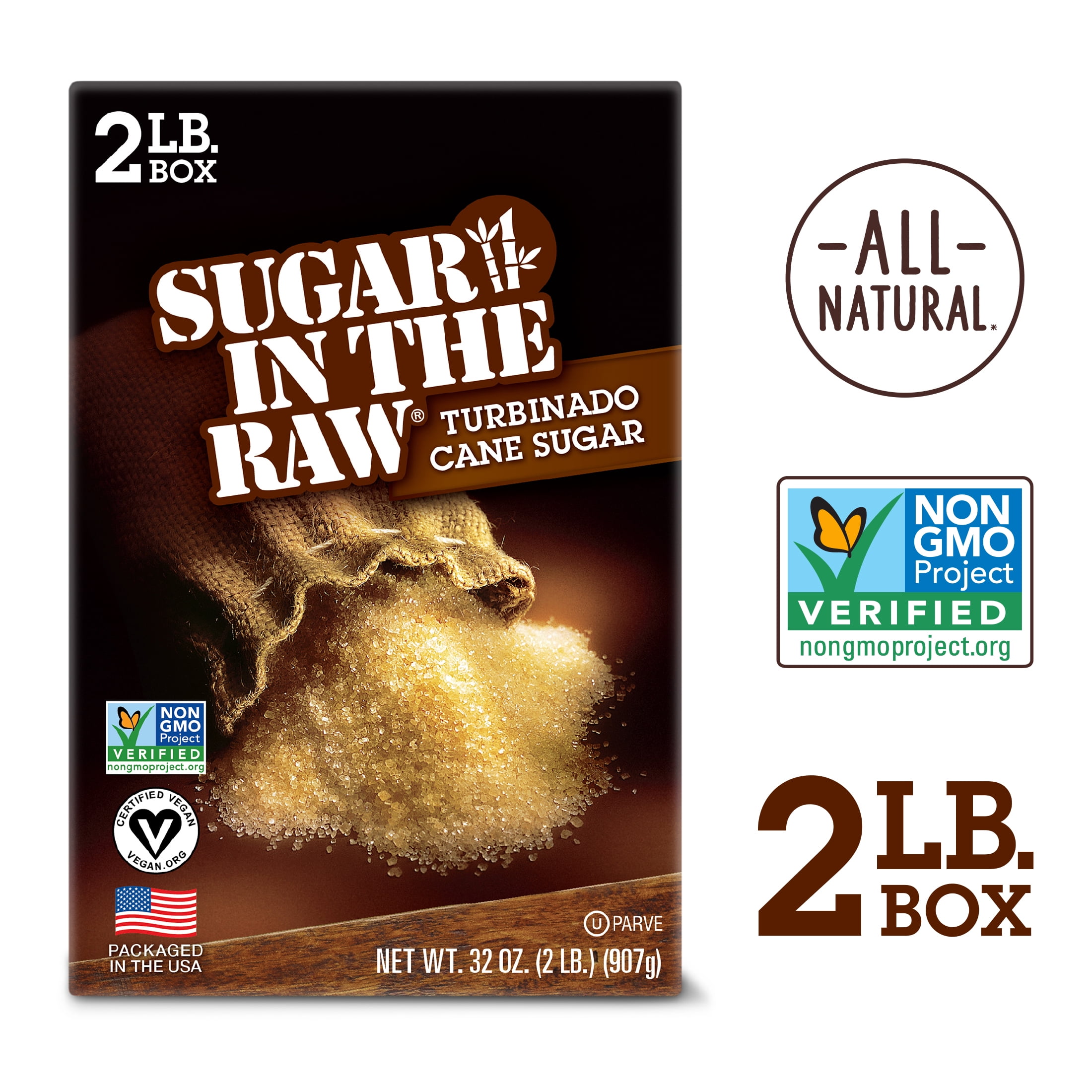 Sugar In The Raw All Natural Golden Turbinado Cane Sugar 2 Lb Box 1 Pack Walmart Com