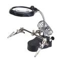 thumbnail image 1 of MasteelfCA MG16126-A 3.5X 12X LED Magnifier Magnifying Lens with Auxiliary Alligator Clips /Stand for Electronics Soldering, 1 of 8