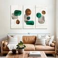 thumbnail image 2 of Elephant Stock Emerald And Amber Shapes Wall Art - Horizontal Multi Panel Canvas - Living Room Wall Decor - Abstract Multi Panel - Green And Gray Decor - 65" x 42", 2 of 4