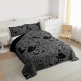 thumbnail image 3 of Homewish Cartoon Cowgirl Hat Full Size Comforter Sets for Kids, Black Western Cowboy Boot Bedding Comforter Set, Starfish Seashell Reversible Bedding Sets, Ultra Soft Bedroom Decor, 3-Piece, 3 of 8