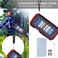 thumbnail image 3 of Funda para teléfono Lunivop iPhone 16 6.1 pulgadas, metal rugoso, roja, 3 of 6