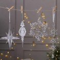 thumbnail image 4 of DIY materials Christmas decorations snowflakes dress up Christmas tree scene package holiday supplies layout pendant props crystal snowflake string, 4 of 5