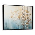 thumbnail image 2 of Designart "Blue And Gold Minimalist Forest I" Forest Floater Framed Wall Art Prints, 2 of 5