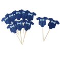 thumbnail image 1 of 10 Piezas De Ropa De Bebé Selecciones De Magdalenas Cake Topper Decoración De Shower Azul oscuro Macarena los niños cupcake selecciones primeros, 1 of 8