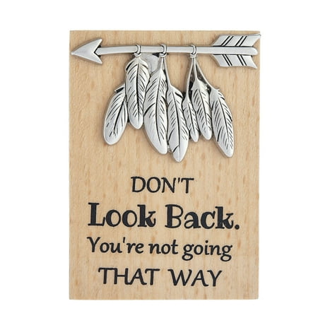Sticky Back Magnets - Ganz ER62293 DON'T Look Back You're not going THAT WAY Magnet Plaque