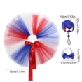 thumbnail image 3 of Set de vestido para mascotas del Día de la Independencia Conjunto rojo Blanco Azul - Falda, gorra, corbata de 3 piezas, malla de poliéster, ajustable, Sesión de fotos para perros pequeños medianos y, 3 of 6
