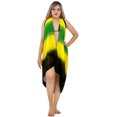 thumbnail image 3 of HAPPY BAY Women's Bikini Wraps Beach Wrap Cover up Sarong Skirt Bathing suit Swimsuit Cover Ups for Swimwear Women One Size Plain, Green, 3 of 4