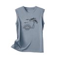 thumbnail image 4 of Aloohaidyvio Tank Tops for Women,Women's Summer Beach Print Basic Tank Tops 2024 Round Neck Soft Casual Loose Sleeveless Shirts, 4 of 4