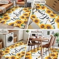 thumbnail image 6 of Rectangle Area Rug 3x5ft,Yellow Sunflower Pastoral Daisy Washable Carpet Non-Slip Runner Accent Rugs Indoor Floor Mat for Bedroom Living Room Decor,Butterfly Welcome Quote, 6 of 9