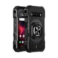 thumbnail image 2 of Compatible for Kyocera DuraForce Pro 3 Case w/Tempered Glass Screen Protector [Military Grade] Ring Car Mount Kickstand Shockproof Hard Phone Case - Black, 2 of 7