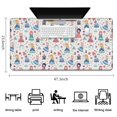 thumbnail image 5 of Long Mouse Pads for Desk,Floral Princess Pattern Desk Mats on Top Of Desks, Desk Mouse Pad Extra Large with 3mm Non-Slip Base and Stitched Edge for Gaming,Office,Work,Home 47.3"x23.6", 5 of 6