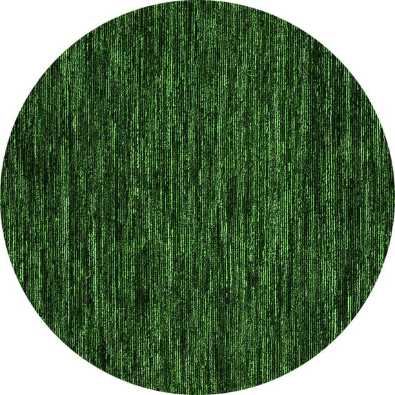 Ahgly Company Indoor Round Abstract Green Modern Area Rugs, 4' Round