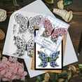 thumbnail image 4 of Butterfly Flowers Clear Stamps and Cutting Dies Butterfly Florals Silicone Clear Stamps Cards and Metal Die Cuts for DIY Card Making and DIY Embossing Scrapbooking, 4 of 7