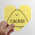 thumbnail image 1 of Animation Chick Cockcrow Heart Vinyl Sticker Bicycle Bottle Decal, 1 of 3