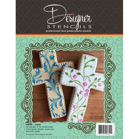 Cross Cookie Cutter & Stencil Set by Designer Stencils