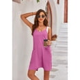 thumbnail image 6 of XCHQRTI Women Casual Jumpsuit Spaghetti Strap Overalls with Pockets Loose Sleeveless Rompers, 6 of 8