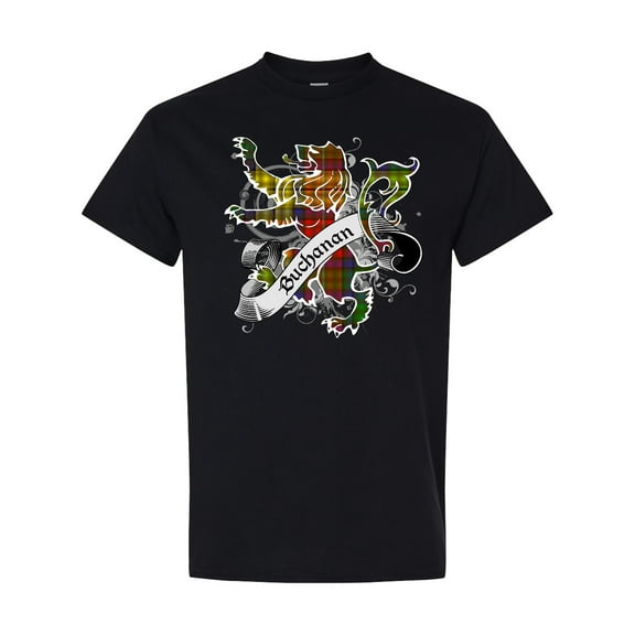 Inktastic Buchanan Tartan Lion T-Shirt
